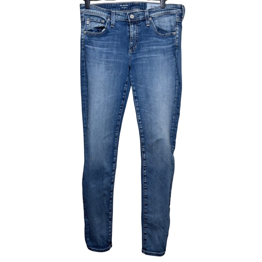 AG Adriano Goldschmied Blue The Legging Super Skinny Medium Wash Jeans Women 29R